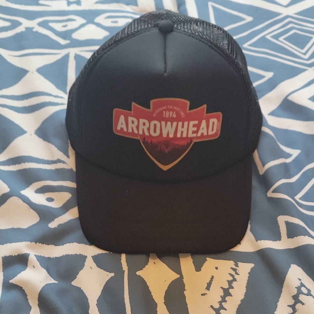 Arrowhead Logo Black Trucker Hat